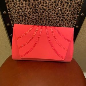 Super Cute Pink clutch or off the shoulder purse